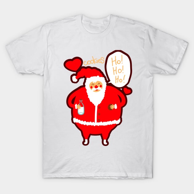 Santa Loves Cookies T-Shirt by soondoock